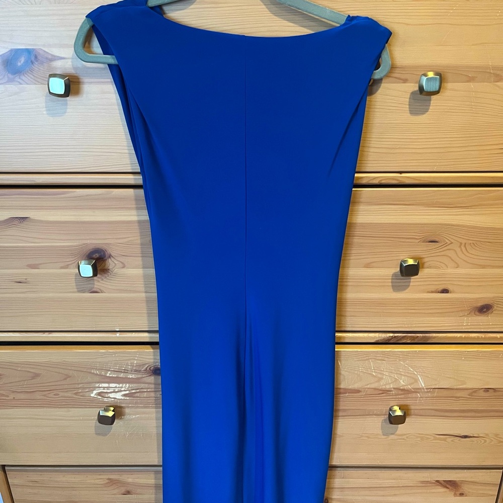 Ralph Lauren cowl neck stretch dress in royal blue - Picture 6 of 6